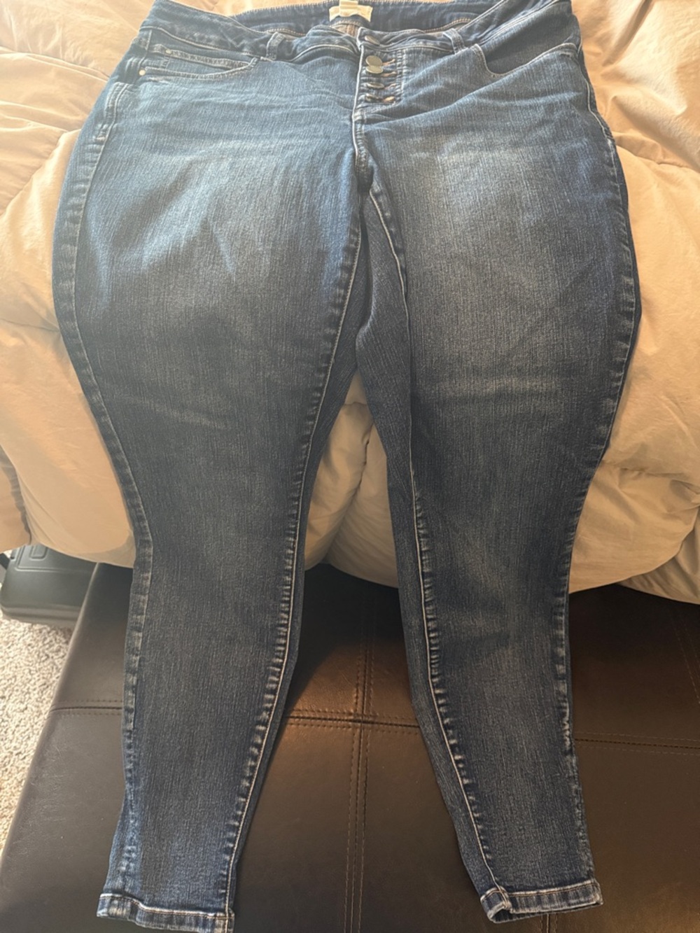 Maurices Everflex Women’s Skinny Jeans - Dark Blue - Picture 3 of 3